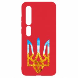 Чохол для Xiaomi Mi10 / 10 Pro Герб на фоні прапора - PrintSalon