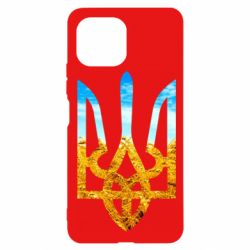 Чохол для Xiaomi Mi11 Lite Герб на фоні прапора - PrintSalon
