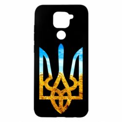 Чохол для Xiaomi Redmi Note 9 / Redmi 10X Герб на фоні прапора - PrintSalon