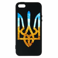 Чохол для iphone 5/5S/SE Герб на фоні прапора