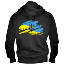 Чоловіче худі на блискавці Герб на прапорі надає рваній - PrintSalon