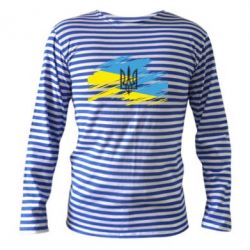 Тільник з довгим рукавом Герб на прапорі надає рваній - PrintSalon