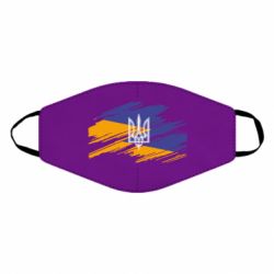 Маска багаторазова Герб на прапорі надає рваній - PrintSalon