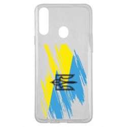Чохол для Samsung A20s Герб на прапорі надає рваній - PrintSalon
