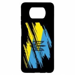 Чохол для Xiaomi Poco X3 Герб на прапорі надає рваній - PrintSalon