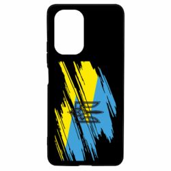 Чохол для Xiaomi Poco F3/K40 Герб на прапорі надає рваній - PrintSalon