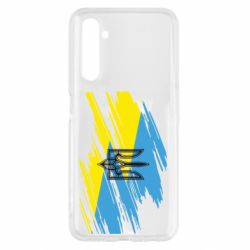 Чохол для Realme 6 Герб на прапорі надає рваній - PrintSalon