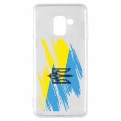 Чохол для Samsung A8 2018 Герб на прапорі надає рваній - PrintSalon