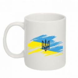 Чашка 320ml Герб на прапорі надає рваній - PrintSalon