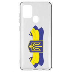 Чехол для Samsung A21s Герб на стрічці - PrintSalon