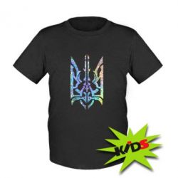 Дитяча футболка Герб з металевих частин Голограма