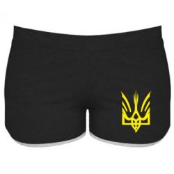 Женские шорты Герб "Сокіл Рюриковичів"-PrintSalon Женские шорты Герб "Сокіл Рюриковичів"