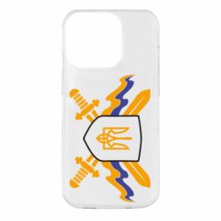 Чехол для iPhone 14 Pro Герб та мечи - PrintSalon
