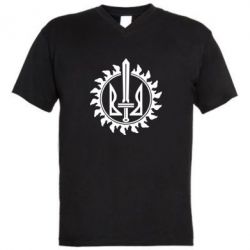 Чоловіча футболка з V-подібним вирізом Герб у сонці