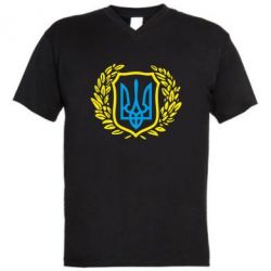 Чоловіча футболка з V-подібним вирізом Герб у вінку - PrintSalon