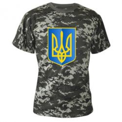 Камуфляжна футболка Герб України 3D - PrintSalon