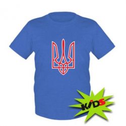 Дитяча футболка Герб України (двокольоровий) - PrintSalon