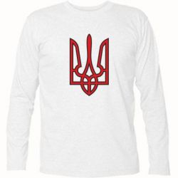Футболка з довгим рукавом Герб України (двокольоровий) - PrintSalon