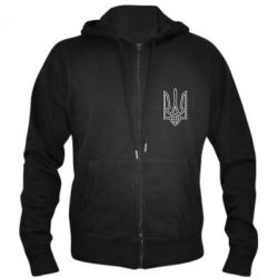 Мужское худи на молнии Герб України (полий) - PrintSalon