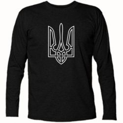 Футболка с длинным рукавом Герб України (полий) - PrintSalon