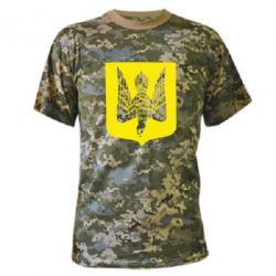 Камуфляжная футболка Герб України сокіл