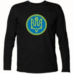 Футболка з довгим рукавом Герб України у колі - PrintSalon