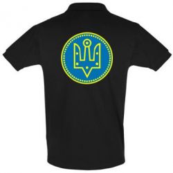Мужское поло Герб України у колі - PrintSalon