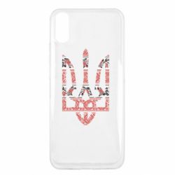 Чехол для Xiaomi Redmi 9a Герб України з національніми візерунками