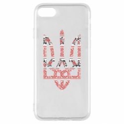 Чохол для iPhone SE 2022 Герб України з національніми візерунками