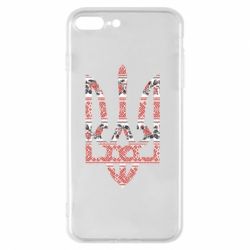 Чехол для iPhone 7 Plus Герб України з національніми візерунками