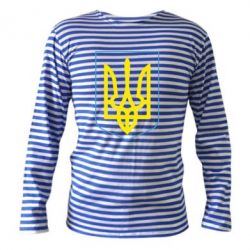 Тельняшка с длинным рукавом Герб України з рамкою - PrintSalon