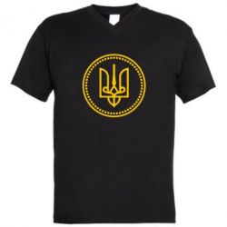 Мужская футболка  с V-образным вырезом Герб України - PrintSalon