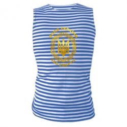 Майка-тельняшка Герб Украины с узором Голограмма - PrintSalon