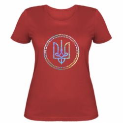 Женская футболка Герб Украины  Голограмма - PrintSalon