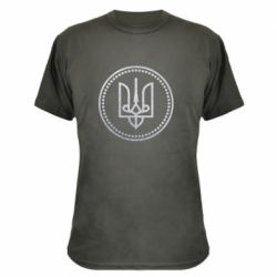 Камуфляжная футболка Герб Украины  Голограмма - PrintSalon