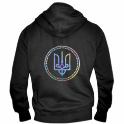 Мужская толстовка на молнии Герб Украины  Голограмма - PrintSalon