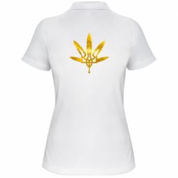 Жіноча футболка поло Герб України Каннабис Голограма - PrintSalon