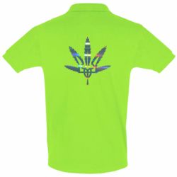 Футболка Поло Герб України Каннабис Голограма - PrintSalon