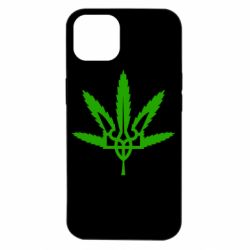 Чохол для iPhone 14 Герб України Канабіс - PrintSalon