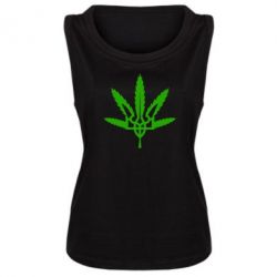 Женская майка Герб Украины Каннабис