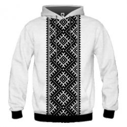 Чоловіче 3D худі Герб України орнамент - PrintSalon
