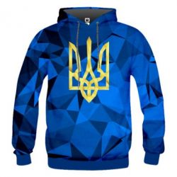 Мужское 3D худи Герб Украины Poly - PrintSalon