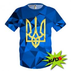 Детская 3D футболка Герб Украины Poly - PrintSalon