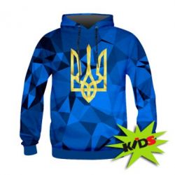 Детское 3D худи Герб Украины Poly - PrintSalon