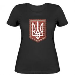 Жіноча футболка Герб вишиванка - PrintSalon