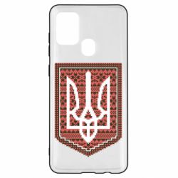 Чохол для Samsung A21s Герб вишиванка - PrintSalon