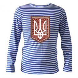 Тельняшка с длинным рукавом Герб вышиванка-PrintSalon Тельняшка с длинным рукавом Герб вышиванка