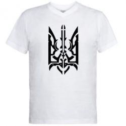 Чоловіча футболка з V-подібним вирізом Герб з металевих частин - PrintSalon