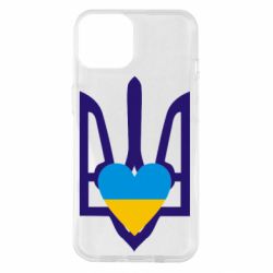 Чехол для iPhone 14 Герб з серцем - PrintSalon