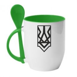 Чашка з ложкою Герб - PrintSalon